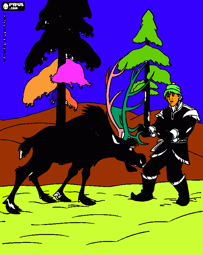 Omalovánka  obrazek z frozen adam