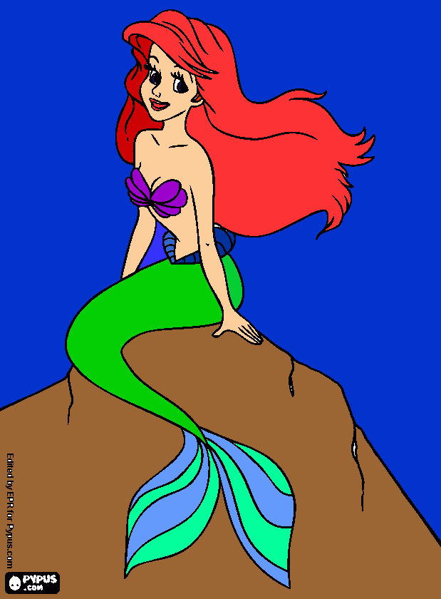 Omalovánka Obrázek Ariel pro maminku a tatínka a Leonku