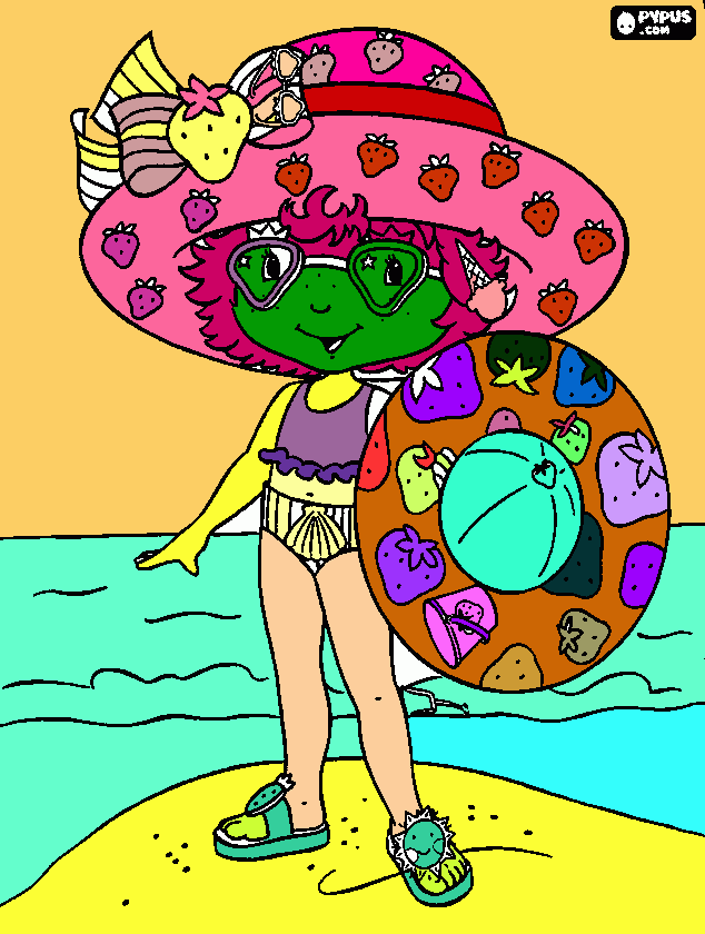 Omalovánka obrázek Jahůdka