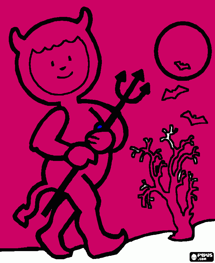 Omalovánka Obrázek čerta