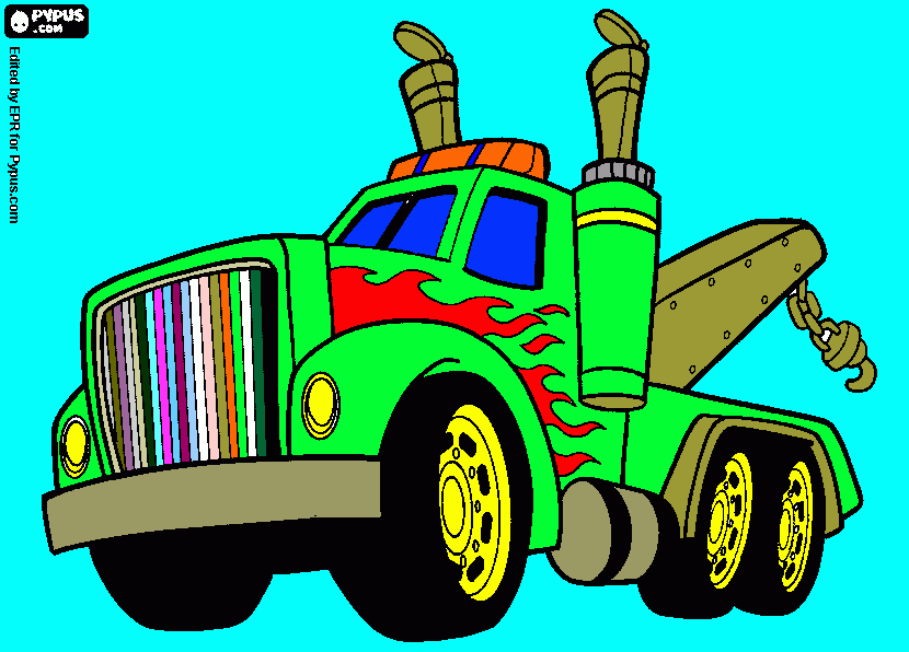 Omalovánka Odtahovák Burák z filmu Auta 2