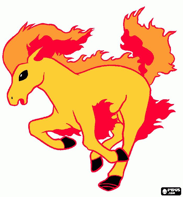 Omalovánka ohnivi kun