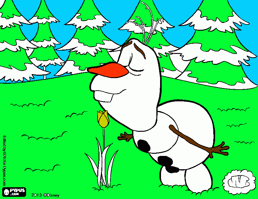 Omalovánka olaf         jaro