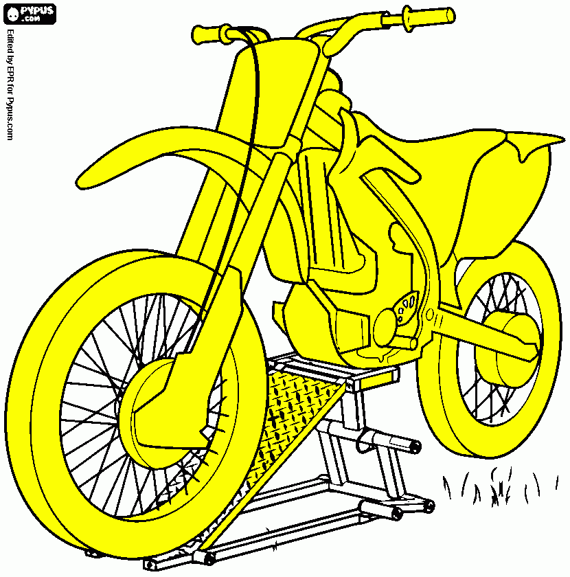 Omalovánka Olinkova motorka