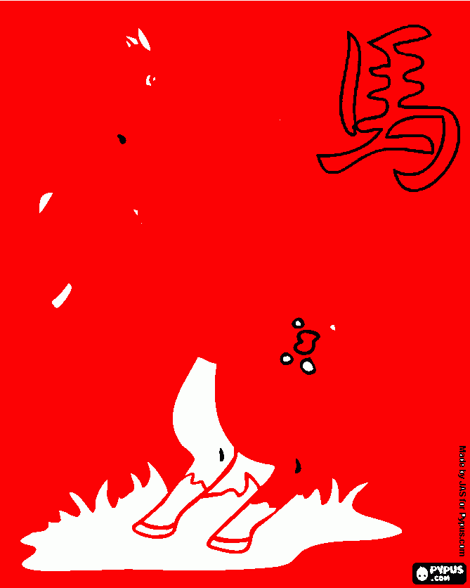 Omalovánka omalovanki kone