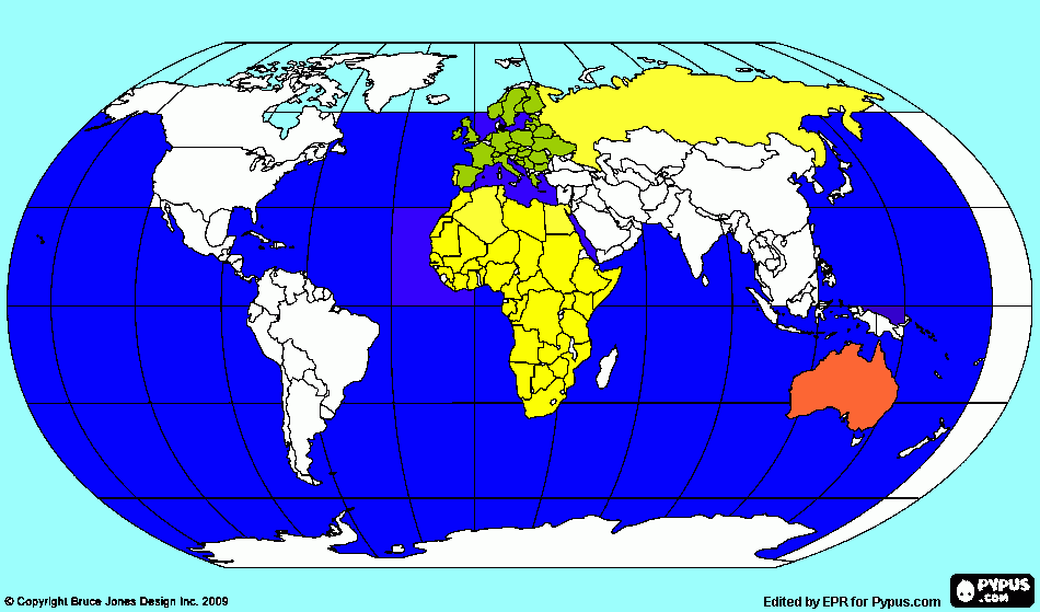 Omalovánka Omalovánka - mapa světa