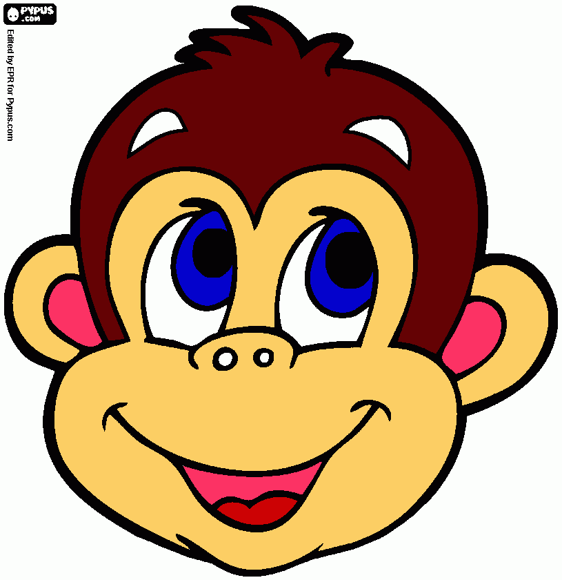 Omalovánka opička týna