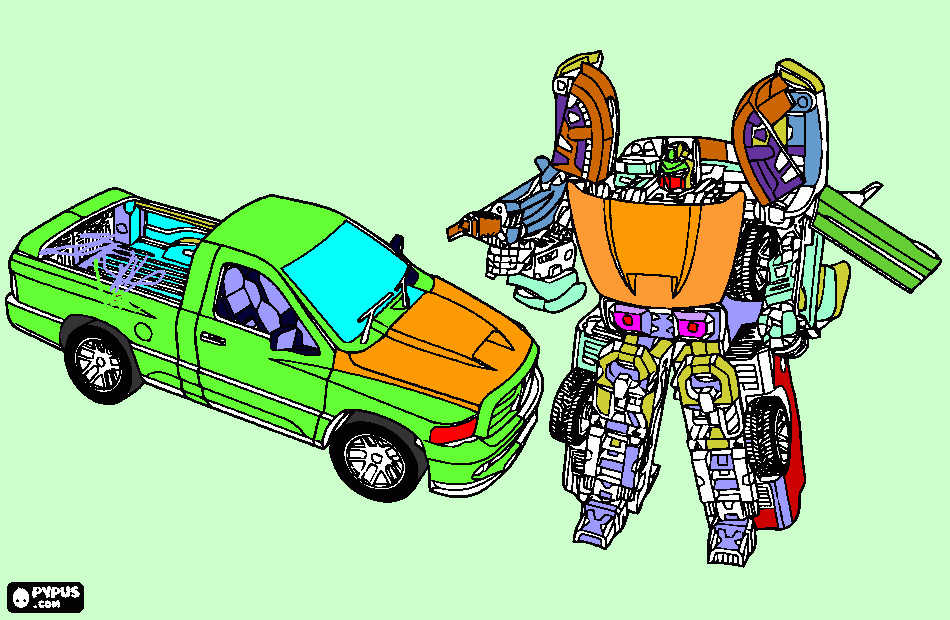 Omalovánka optimius prime