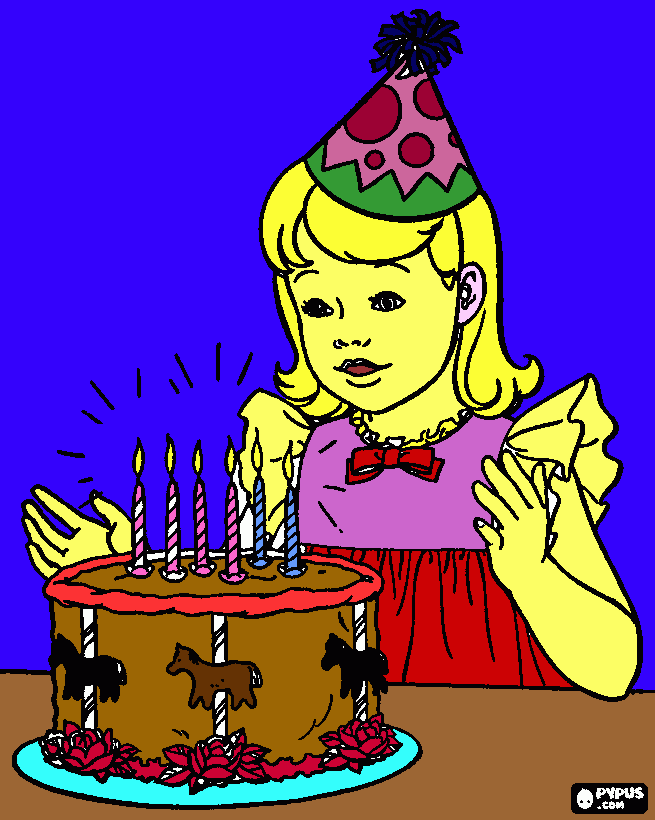 Omalovánka oslava narozenin