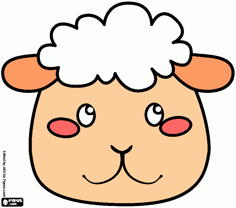 Omalovánka ovce maska