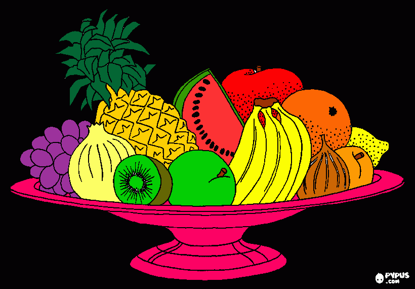 Omalovánka Ovocná mísa