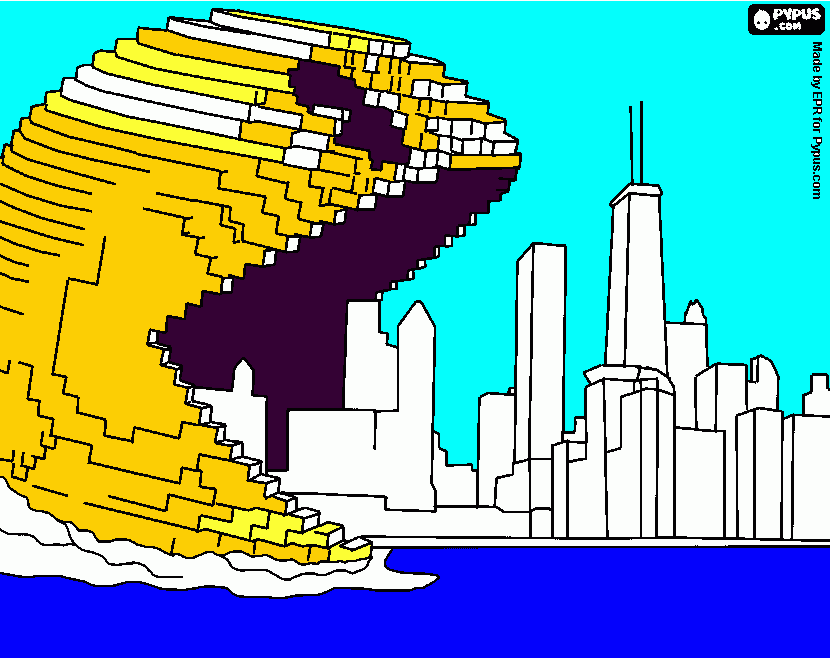 Omalovánka pacman pixels