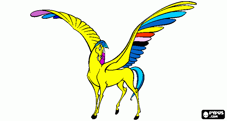 Omalovánka Paegas od Barunky.