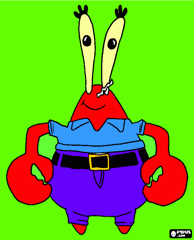 Omalovánka pan krabs majtel restaurace křupaví krab