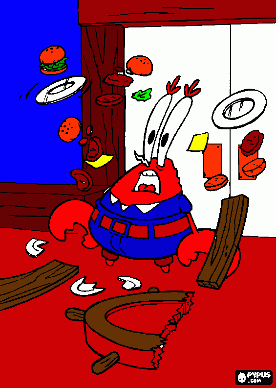 Omalovánka pan krabs