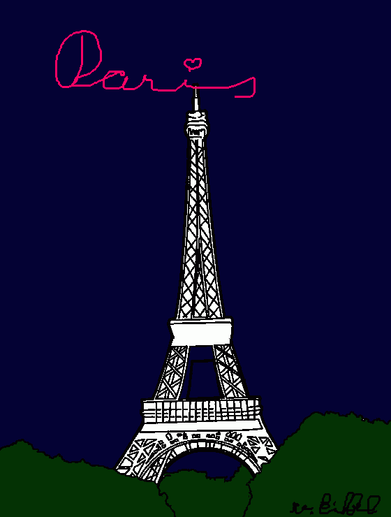 Omalovánka Paříž
