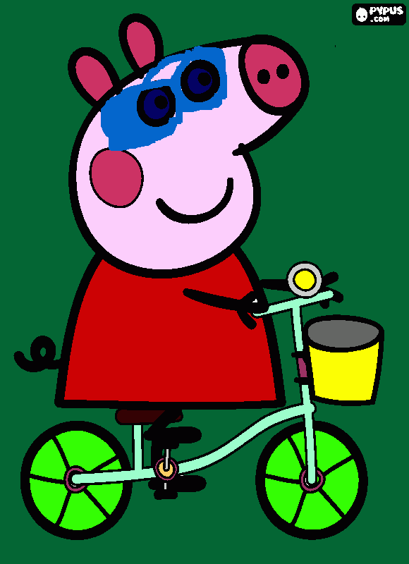 Omalovánka pepina na kole