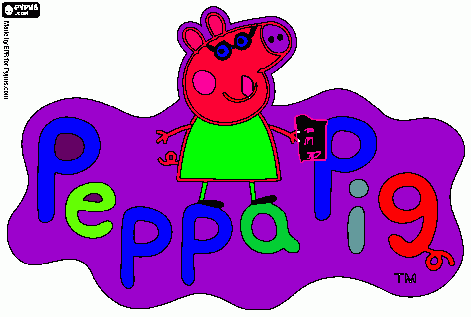 Omalovánka pepina s brýlemi