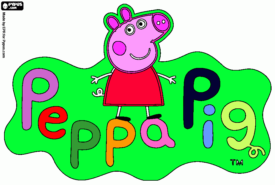 Omalovánka Peppa v zelene louzi