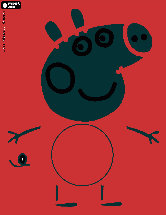 Omalovánka Peppa v červ. rámečku