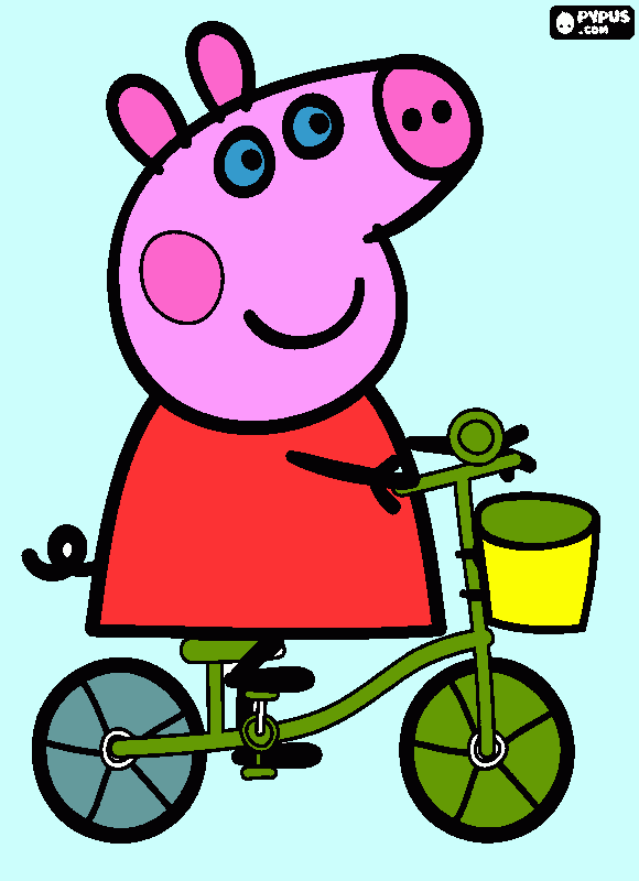 Omalovánka Peppina na kole