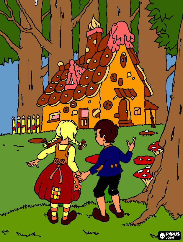 Omalovánka perník. chaloupka