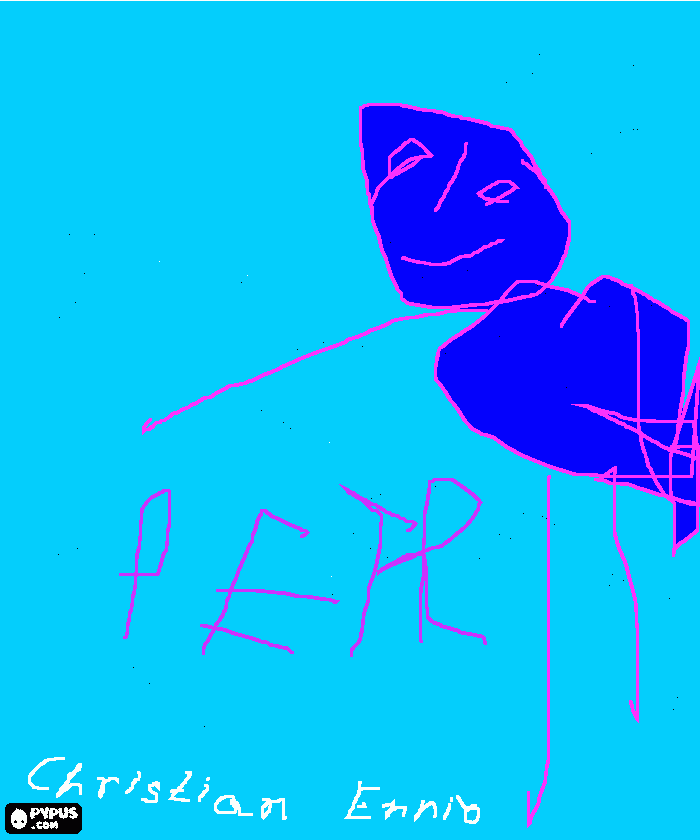 Omalovánka Petr namalovaný Christiánkem