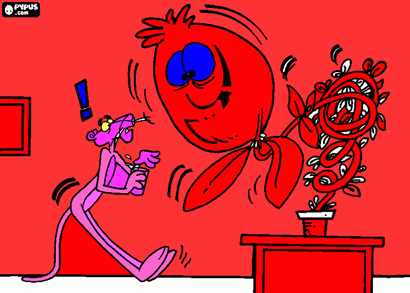 Omalovánka pink panther