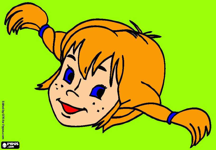 Omalovánka Pipi dlouha maminka