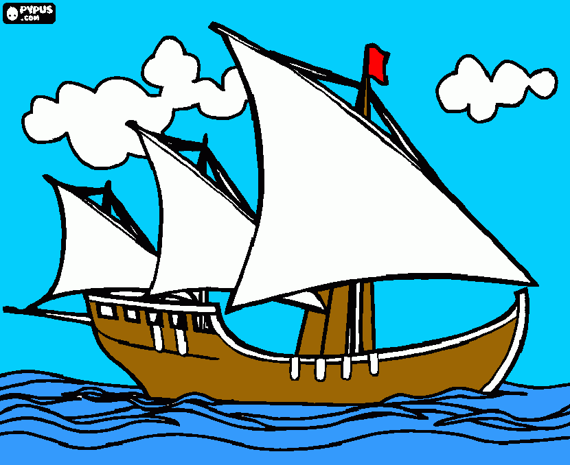 Omalovánka plachetnice