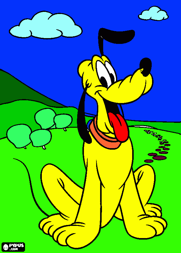 Omalovánka Pluto od Honzíka