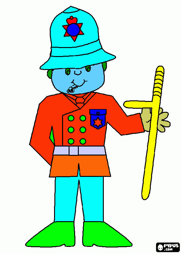 Omalovánka policajt