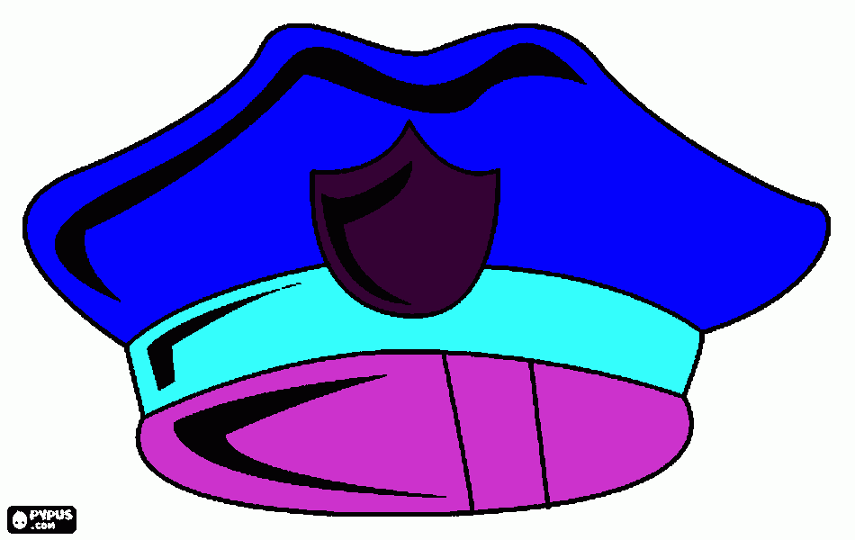 Omalovánka policajtská čepice