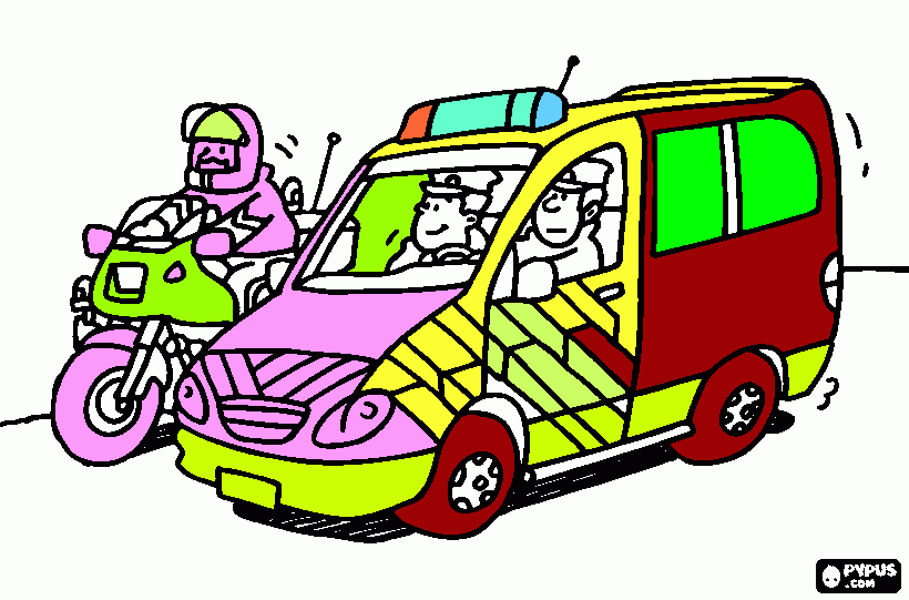 Omalovánka policejní auto