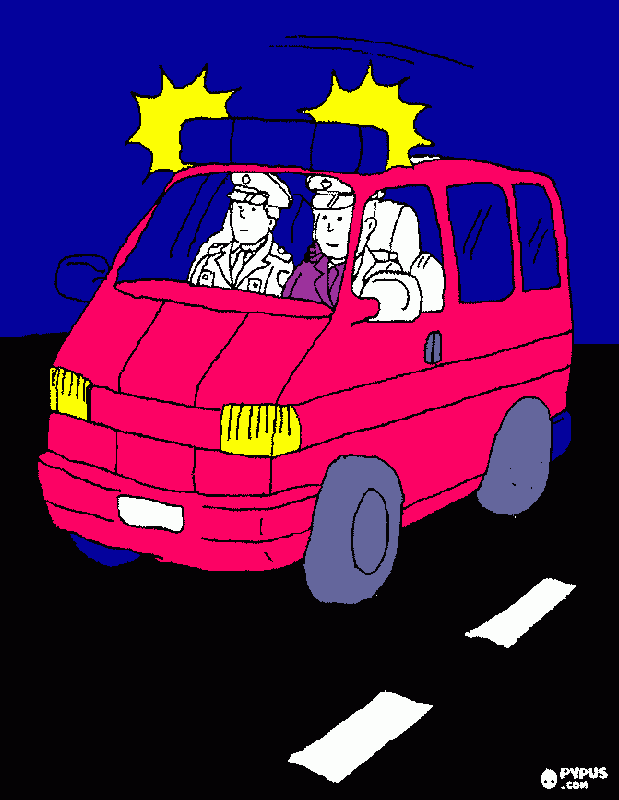 Omalovánka Policejní vůz