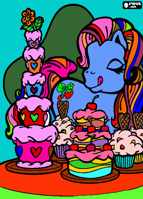 Omalovánka PONY BABIČCE K SVÁTKU:)