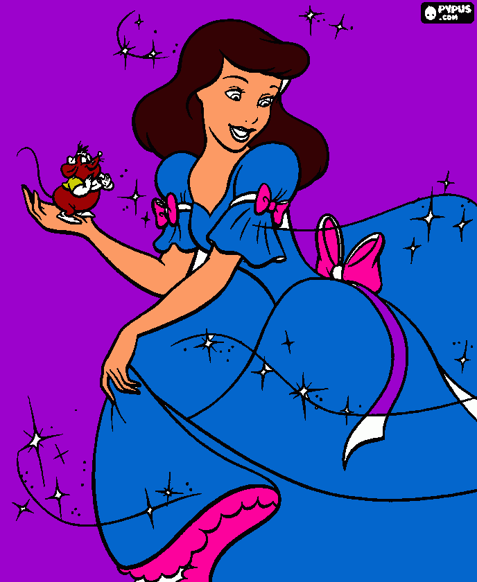 Omalovánka popelka  dva  jedn