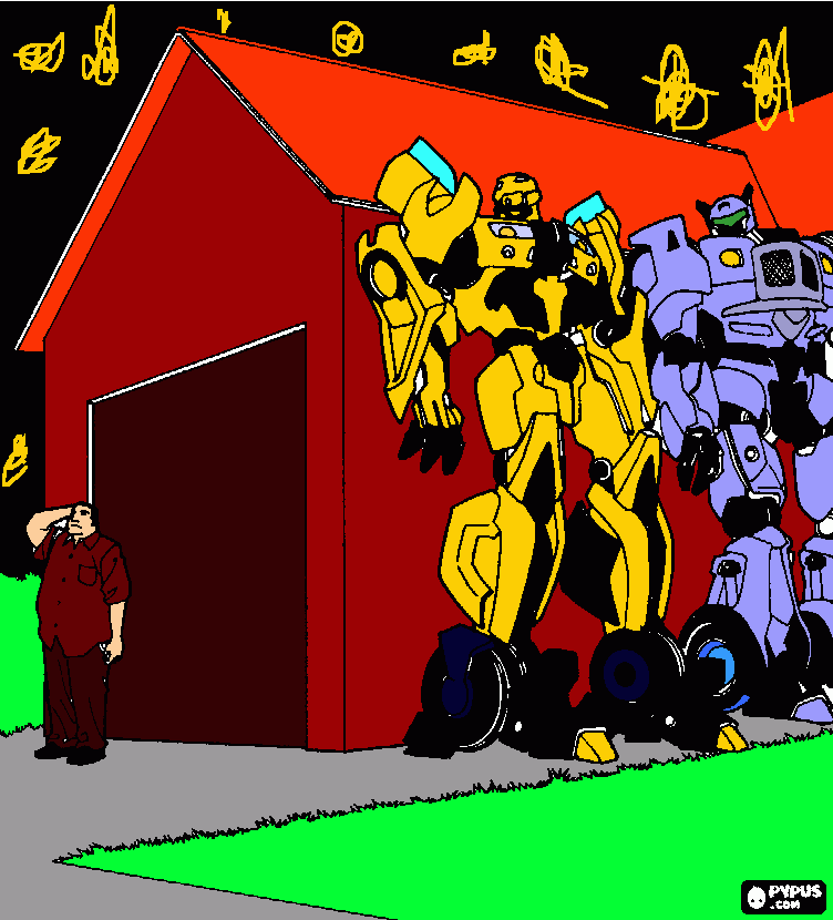 Omalovánka posielam ti transformerov