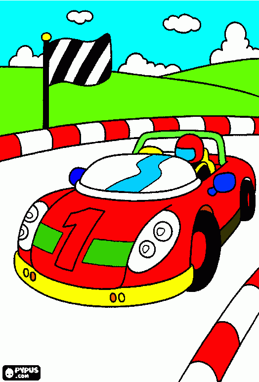 Omalovánka posílám ti dědo obrázek, co jsem vybarvil