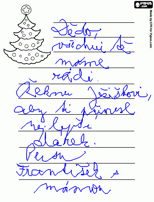 Omalovánka Pozdrav dědovi