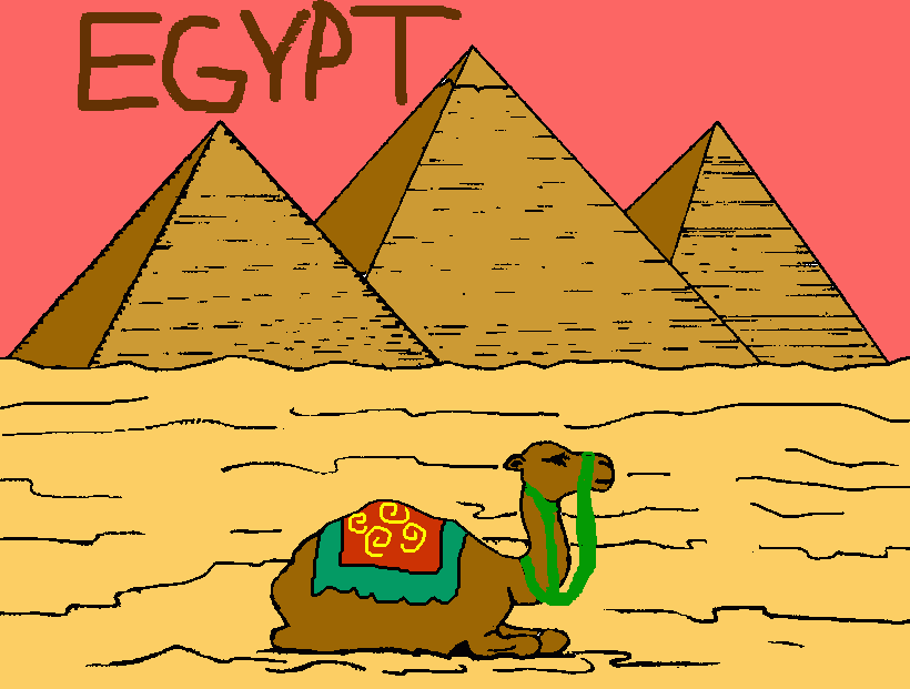 Omalovánka Pozdrav z EGYPTA