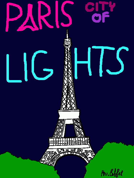 Omalovánka Pozdrav z Paríže