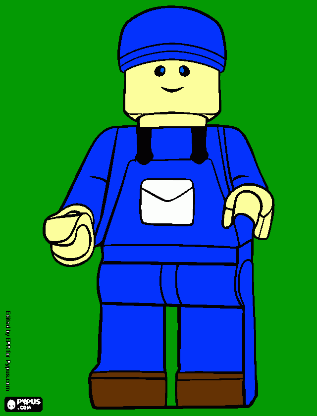 Omalovánka Pošťák z mini figurek