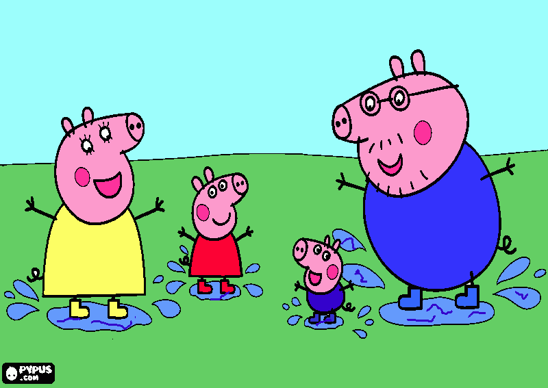 Omalovánka Prasátko Pepina(hahaha)