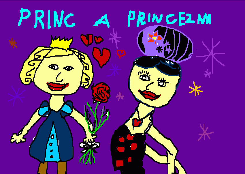 Omalovánka PRINC A PRINCEZNA rysunek wykonany przez użytkownika