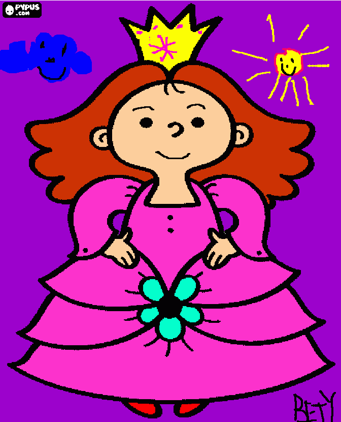 Omalovánka Princeza od Bětušky