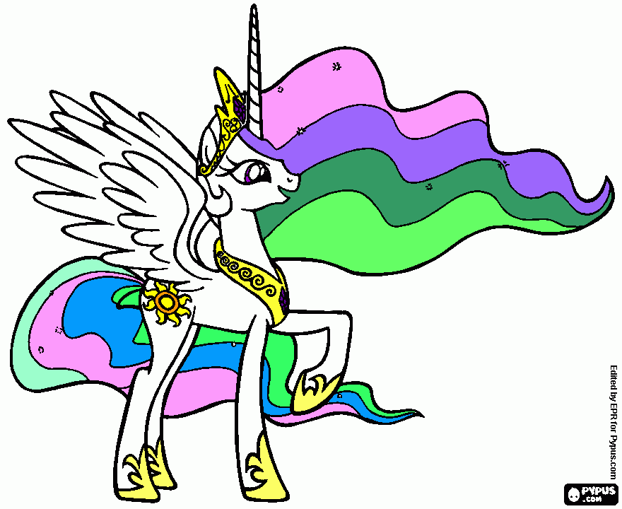 Omalovánka princezna celestia