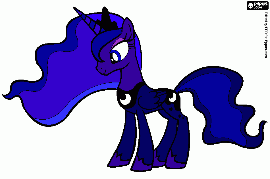 Omalovánka princezna luna