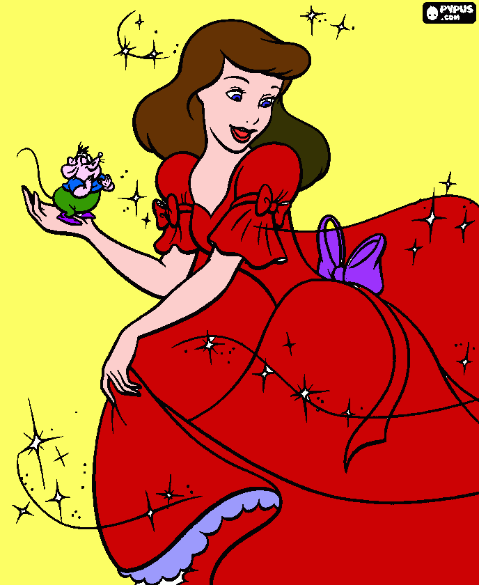 Omalovánka Princezna s myší