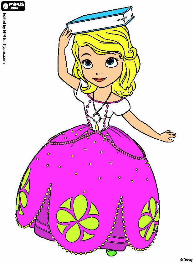 Omalovánka PRINCEZNA ČTENÁŘKA